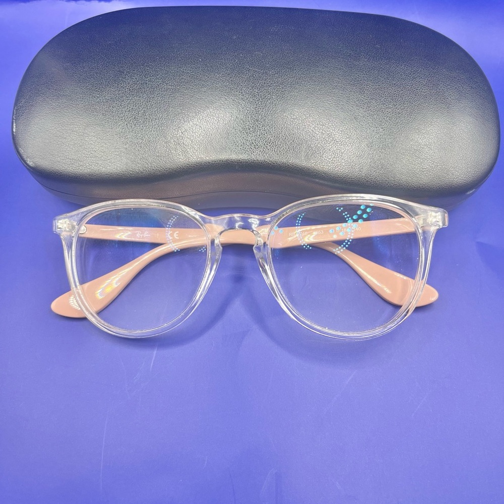 Ray-Ban Clear and Pink Glasses